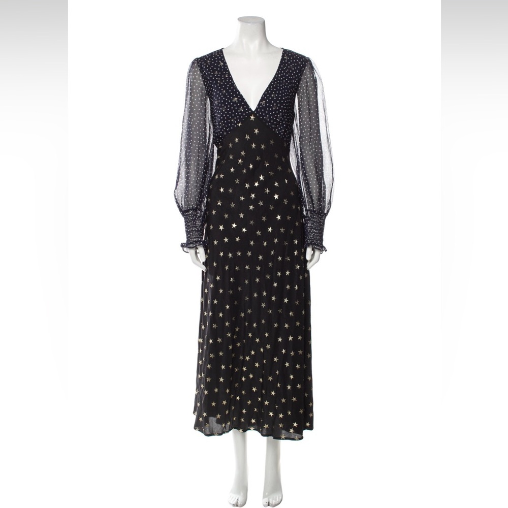 RIXO Erin Star Maxi Dress Extra Large
